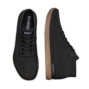 NoBull Black Coffee Gum Canvas Mid Trainer Athletic High Top Sneaker M 10.5/W 12